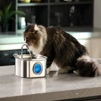 Stainless Steel Pet Water Fountain – 3.2L Automatic Dispenser for Cats and Dogs