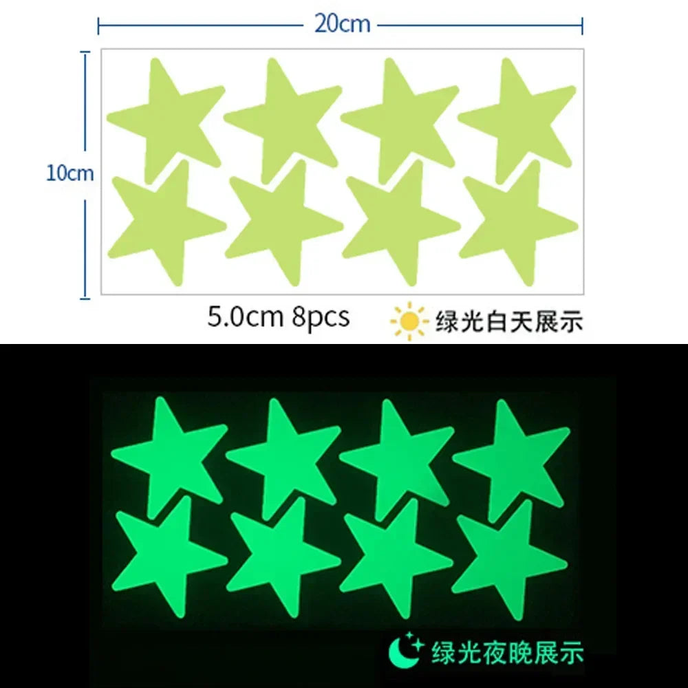 Glow in the Dark Wall Decals – Luminous Dots and Stars for Kids Bedroom Decor