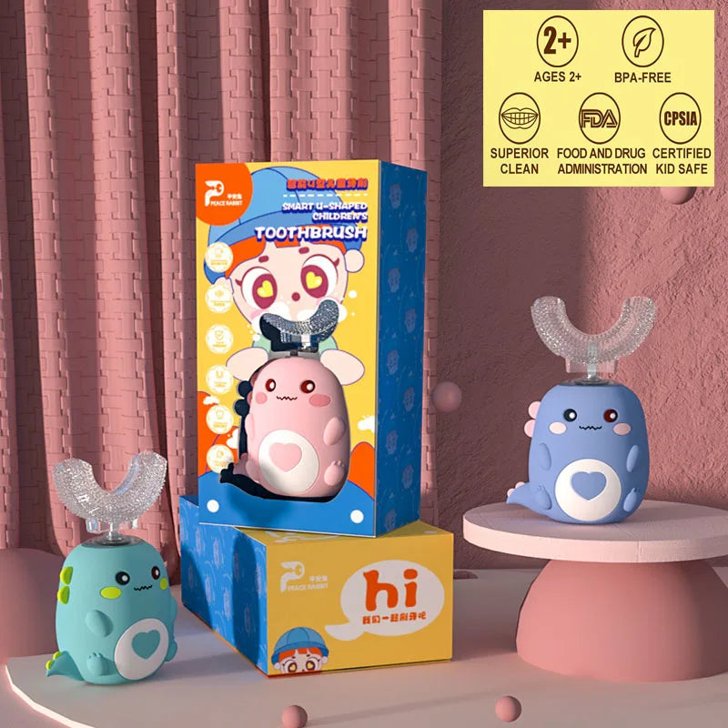 U-Shaped Electric Toothbrush – Silicone Sonic Rechargeable Kids Toothbrush