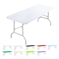 Fitted Rectangular Tablecloth – Washable Fabric for Outdoor Parties and Camping