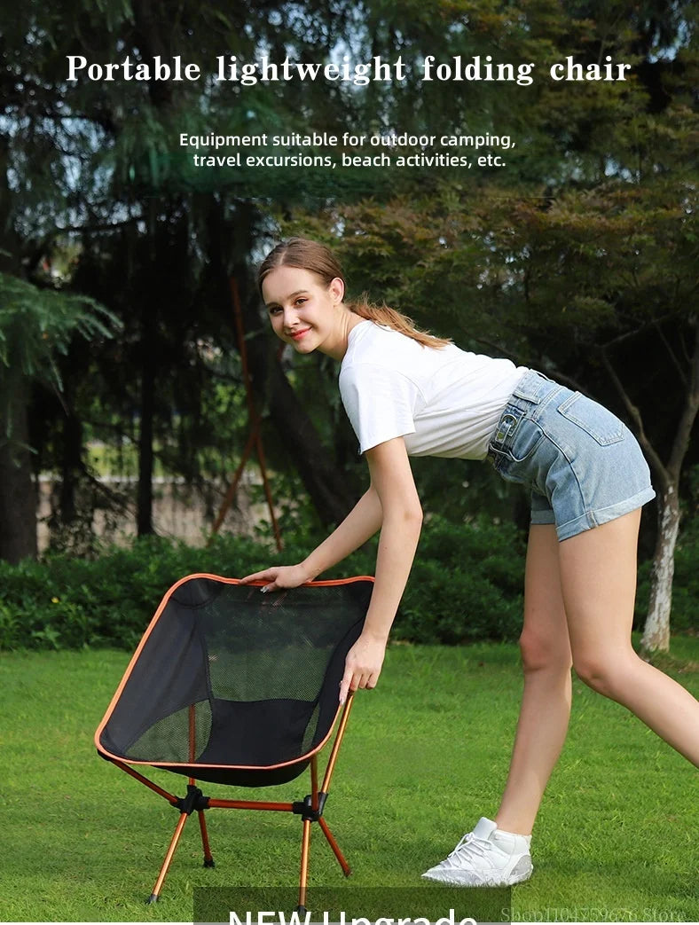 Folding Moon Chair – Lightweight Aluminum Portable Chair for Camping