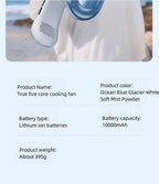 Portable Neck Fan – 10000mAh Rechargeable Silent Cooling for Outdoor Camping