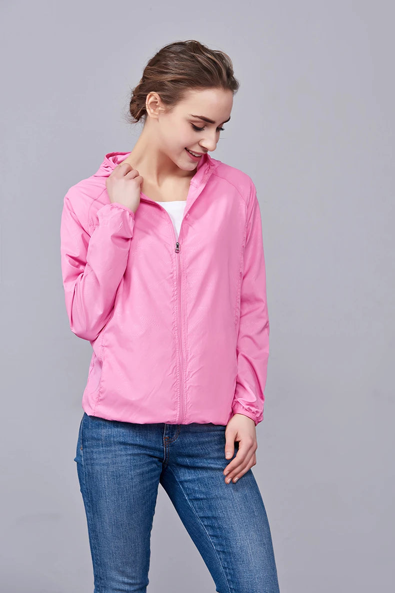 Waterproof Hiking Jacket – Unisex Quick Dry Windbreaker for Outdoor Trekking