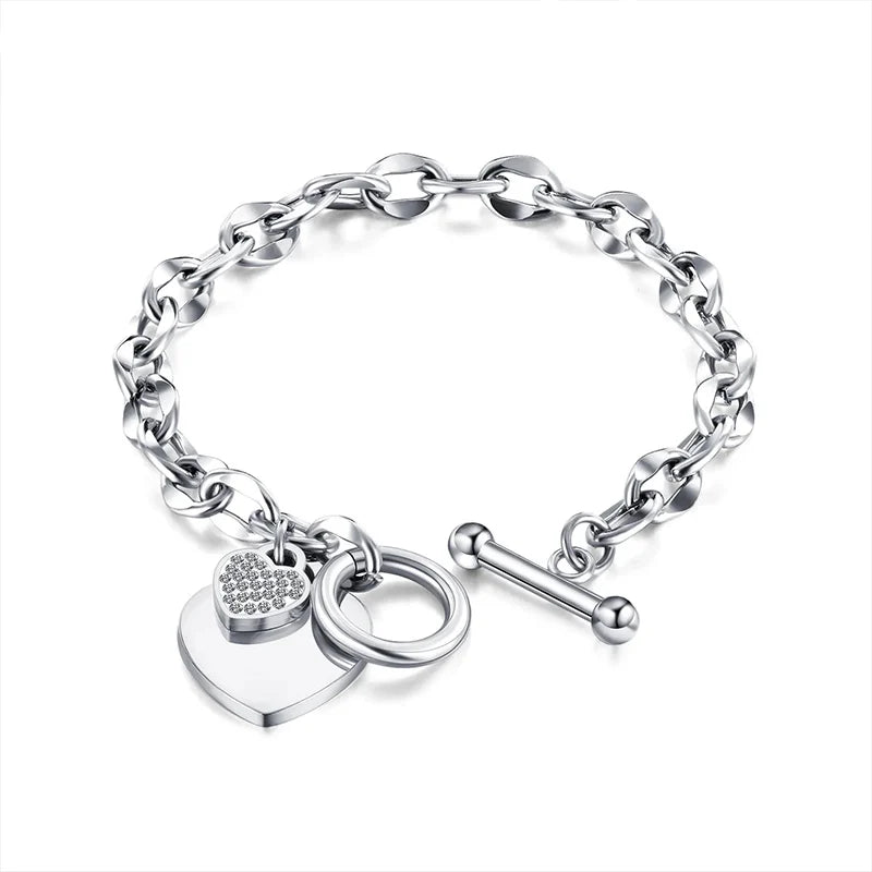 Pearl Charm Link Bracelet – Hollowout Star and Fire Ball for Women Jewelry