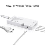 LED Transformer Power Adapter – Multi-Port Driver for Cabinet Lighting