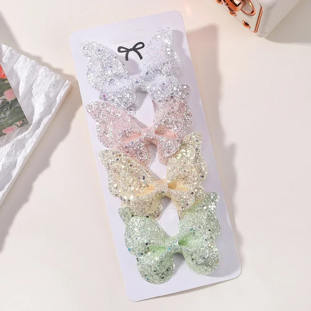 Sequined Butterfly Hair Clips – Cute Decorative Bows for Toddler Hairstyles
