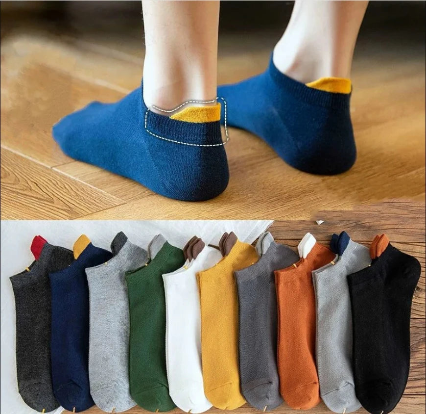 Cotton Mid-calf Socks – Solid Colour Daily Wear for Men