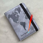 Personalized Passport Cover – RFID Blocking World Map Design for Travel