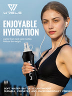 TPU Soft Water Bottle – Foldable BPA Free Hydration Flask for Running Hiking