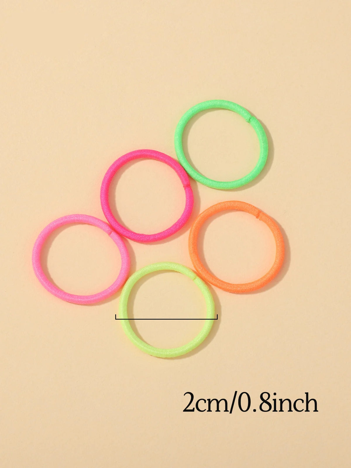 Colorful Nylon Hair Ties – 2cm Elastic Rubber Bands for Baby Girls