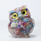 Crystal Owl Ornament – Natural Gemstone Figurine for Home Decor and Aquarium