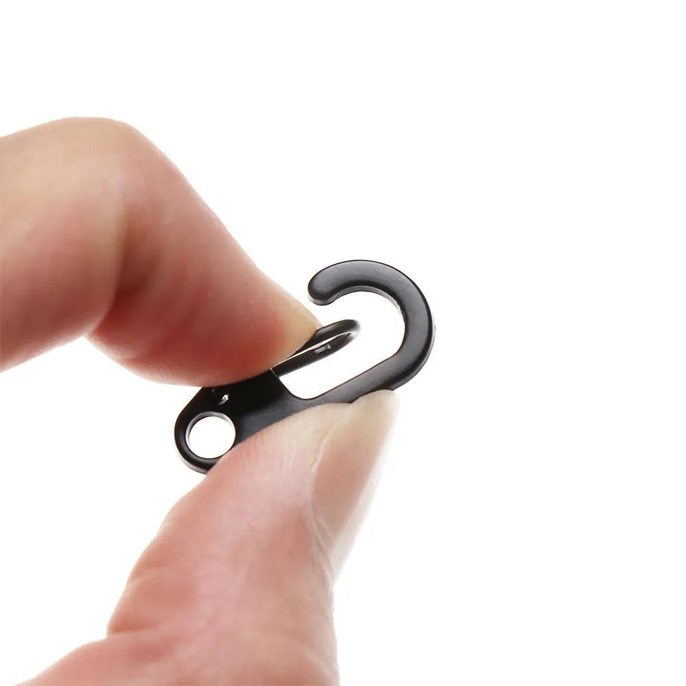 Mini Aluminium D-Ring Carabiner – Spring Clip for Outdoor Camping EDC Gear