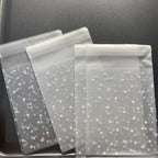 Frosted Dot Transparent Bags – 100pcs Assorted Sizes for Party Favors