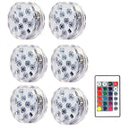 RGB LED Submersible Light – Waterproof Battery Operated Decor for Pool Parties