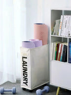 Rolling Laundry Basket – Large Capacity Waterproof Hamper for Yoga Storage