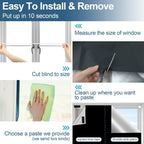 Blackout Window Privacy Film – Light Blocking UV Sunshade for Home Bedroom