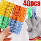 Plastic Laundry Clothespins – Durable Hanging Clips for Socks and Underwear
