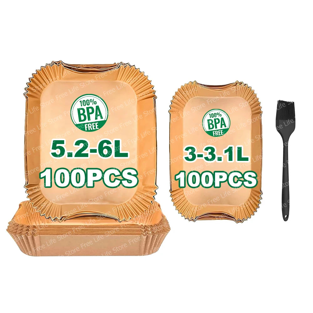 Parchment Paper Liners – Non-Stick Baking Sheets for Dual Basket Air Fryers