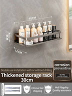 Aluminum Bathroom Shelf – Wall Mounted Storage Rack for Kitchen and Shower