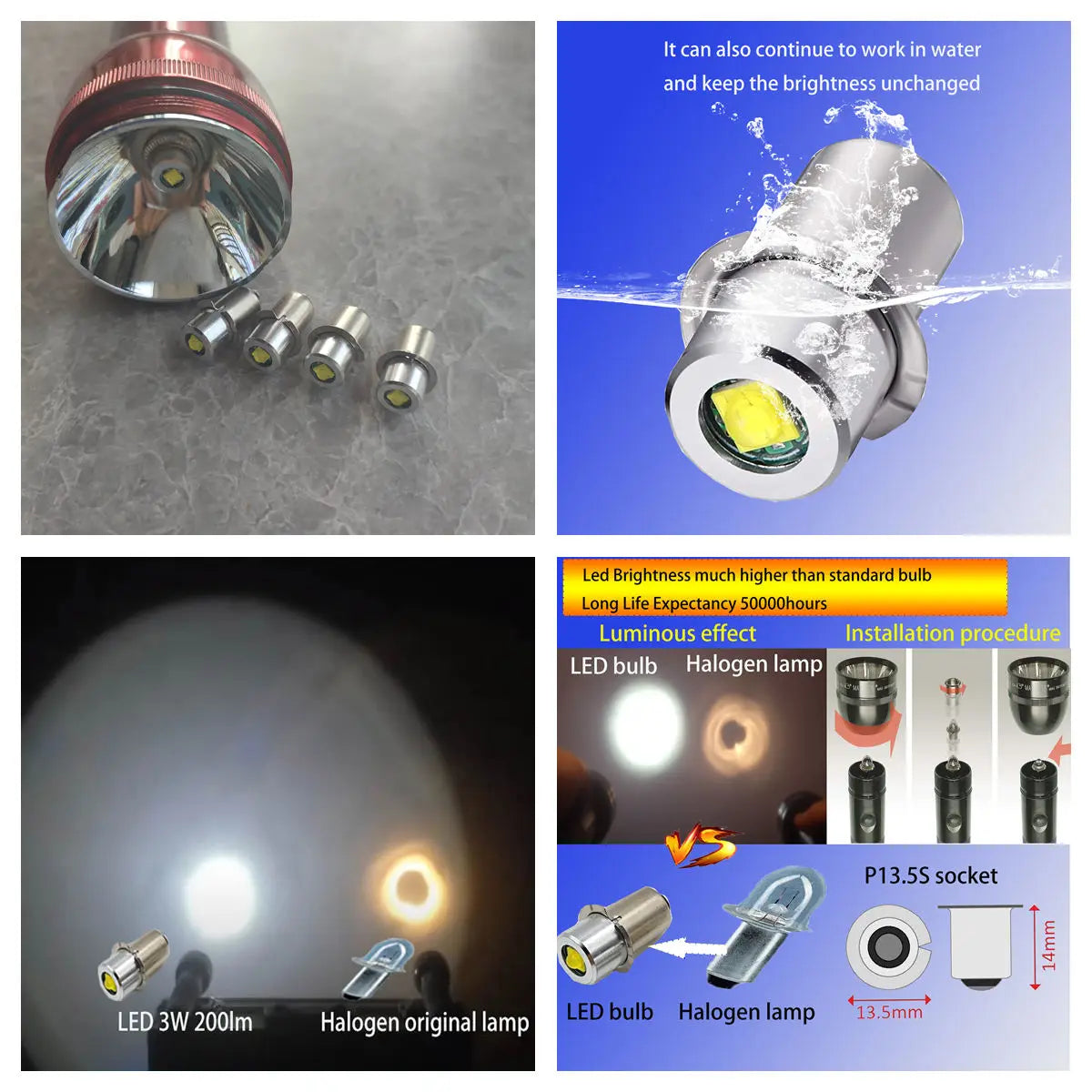 Maglite Conversion Kit LED Flashlight Bulb Upgrade for Maglite C and D Torches – Kairo Supply Co
