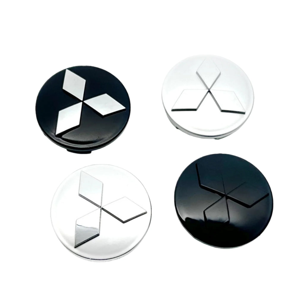 Wheel Center Hubcaps – Mitsubishi Ralliart Emblem for Car Rim Customization