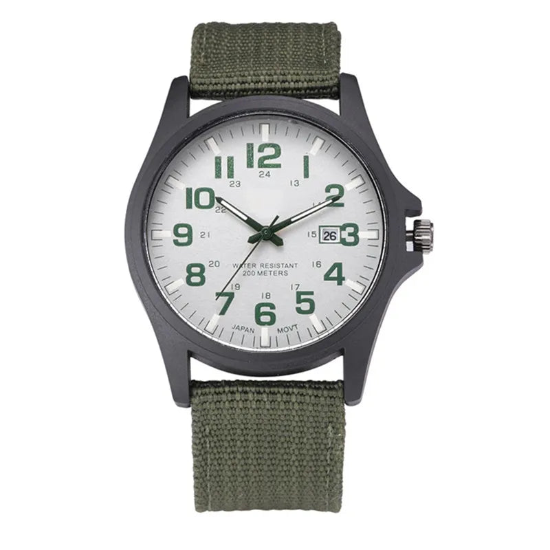 XINEW Nylon Band Quartz Watch – Military Casual Wristwatch for Men