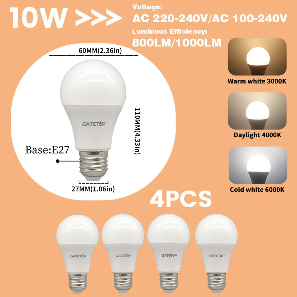 E27 LED Light Bulbs – Ultra-Bright Energy Efficient for Home Lighting