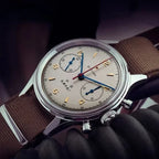 Vintage Pilot Chronograph – 42mm Automatic Waterproof Watch for Men