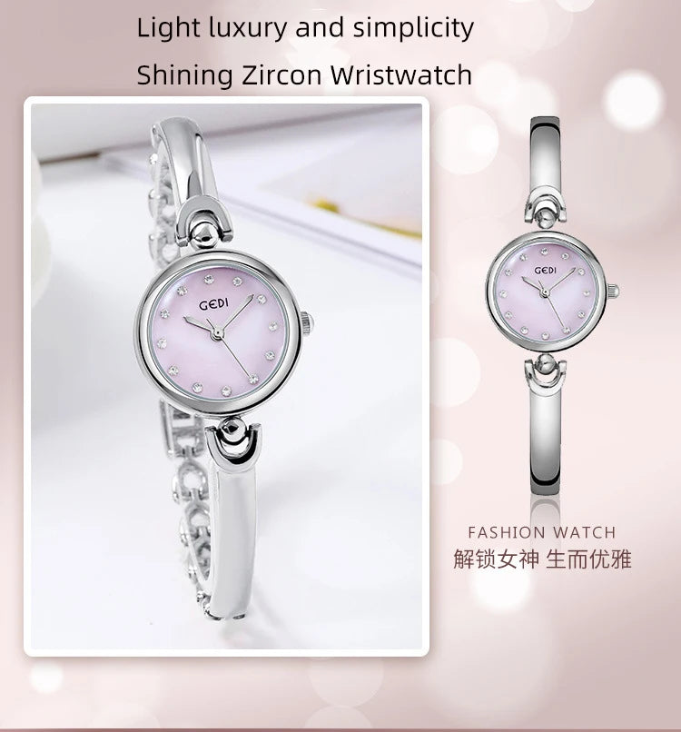 Minimalist Women's Quartz Watch – Waterproof Round Dial for Daily Fashion