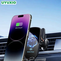Wireless Car Charger Phone Holder – Fast Charging Mount for iPhone and Android
