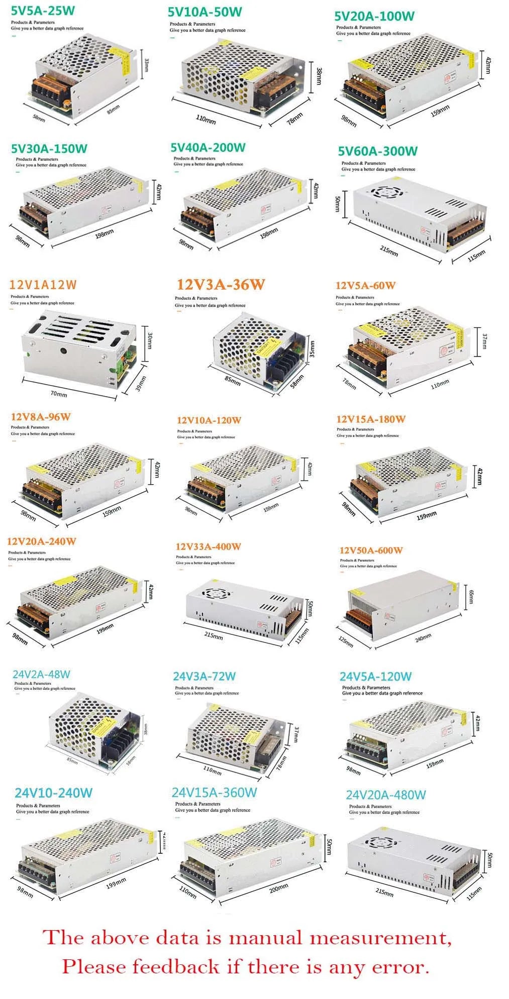 Universal LED Power Adapter – Switching Transformer for Lighting Systems