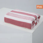 Striped Cotton Towel Set – Absorbent Quick-Dry Fabric for Bathroom Decor