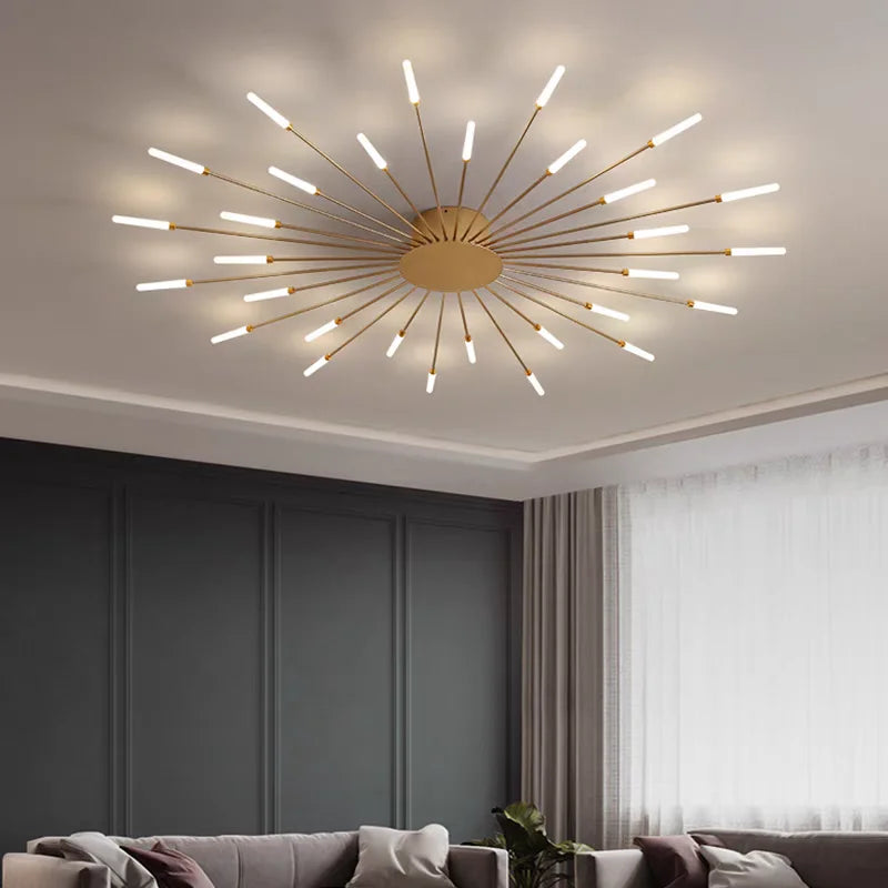 Modern Fireworks LED Ceiling Lamp – Decorative Chandelier for Living Room