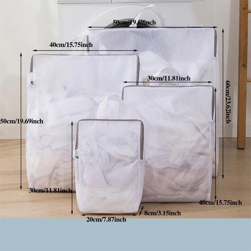 Mesh Zipped Laundry Bag – Anti-Deformation Polyester Net for Washing Machines