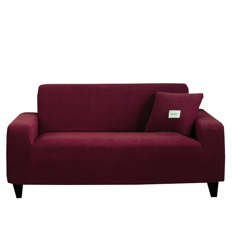 Jacquard Stretch Sofa Cover – Elastic Slipcover for L Shape and Standard Couches
