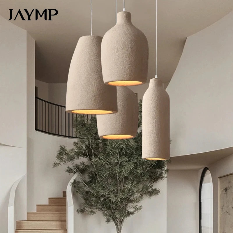 Wabi Sabi LED Chandelier – Modern Minimalist Pendant Light for Dining Room