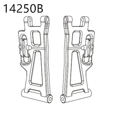 RC Car Spare Parts – Differential Shock and Tire Set for 1/14 Scale Models