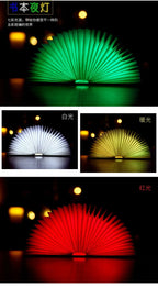 Wooden Book Lamp – Folding RGB LED Night Light for Bedroom Decor Kids Gift