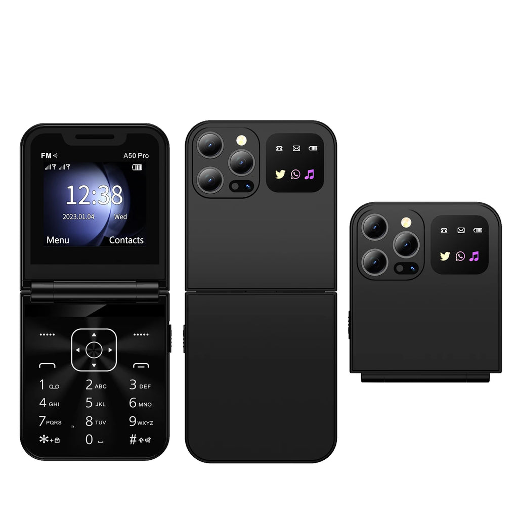 Flip Mobile Phone – Dual SIM with Call Recording for Seniors