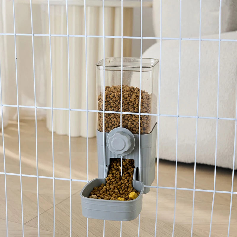 Automatic Cage Pet Feeder – Hanging Food and Water Dispenser for Cats and Dogs