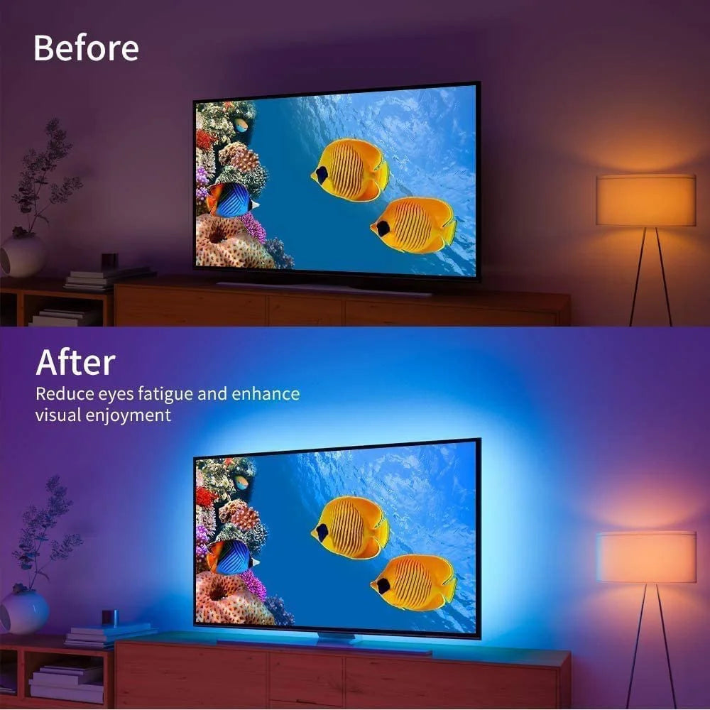 RGB LED Strip Lights – Flexible APP Controlled TV Backlight for Room Decor