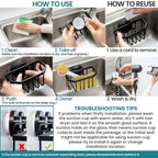 Rustproof Aluminum Sponge Holder – Suction Cup Caddy for Kitchen Sink