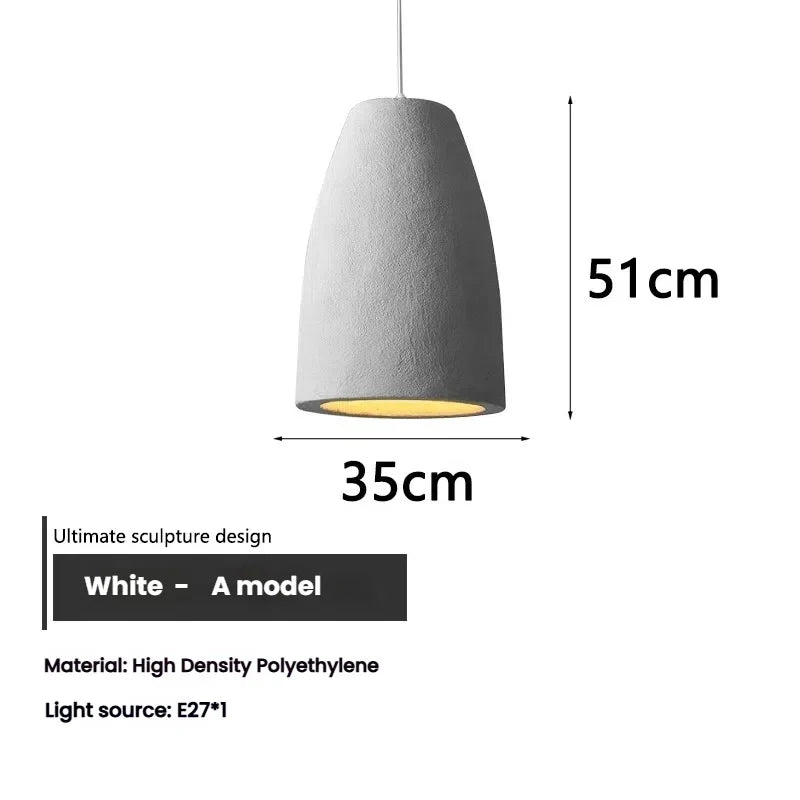 Wabi Sabi LED Chandelier – Modern Minimalist Pendant Light for Dining Room