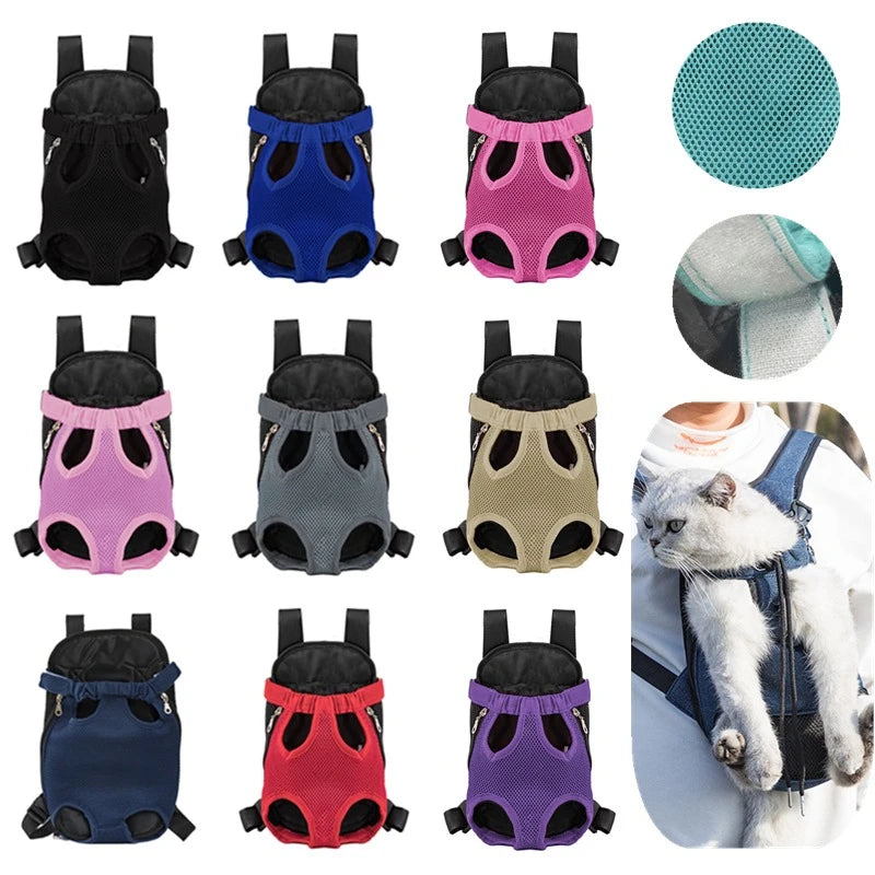 Breathable Mesh Pet Carrier Backpack – Portable Travel for Small Dogs Cats