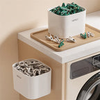 Plastic Clothes Pins with Basket – Laundry Hanging Clips for Socks and Underwear