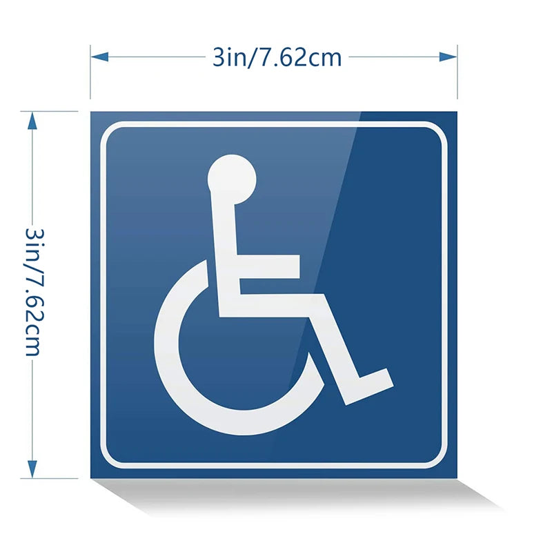 Disabled Mobility Parking Decal – PVC Universal Sticker for Accessible Vehicles
