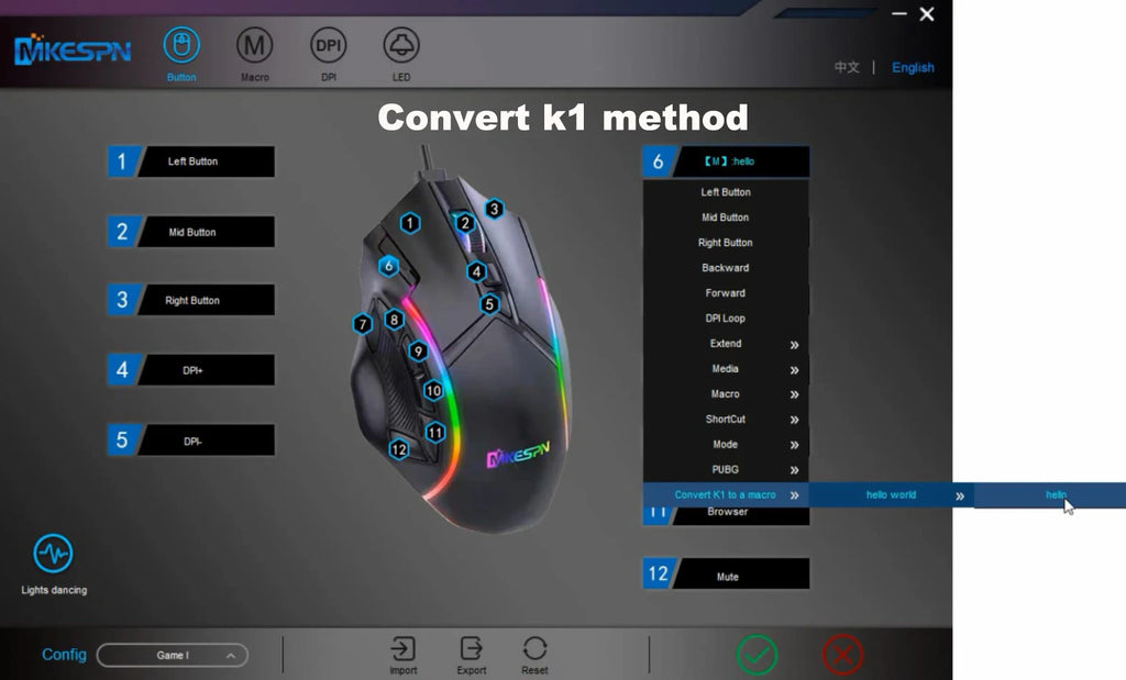 RGB Gaming Mouse – 12800 DPI Programmable 12-Button Ergonomic Controller for PC