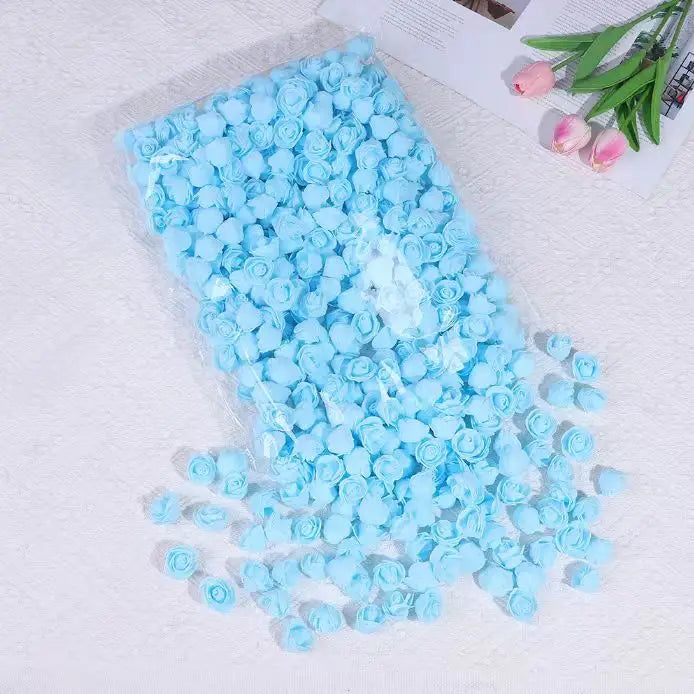 Mini PE Foam Rose Heads – Artificial Flowers for DIY Wedding Party Decor