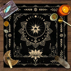 Snake Floral Tarot Tablecloth – Astrology Altar Decor for Divination Rituals