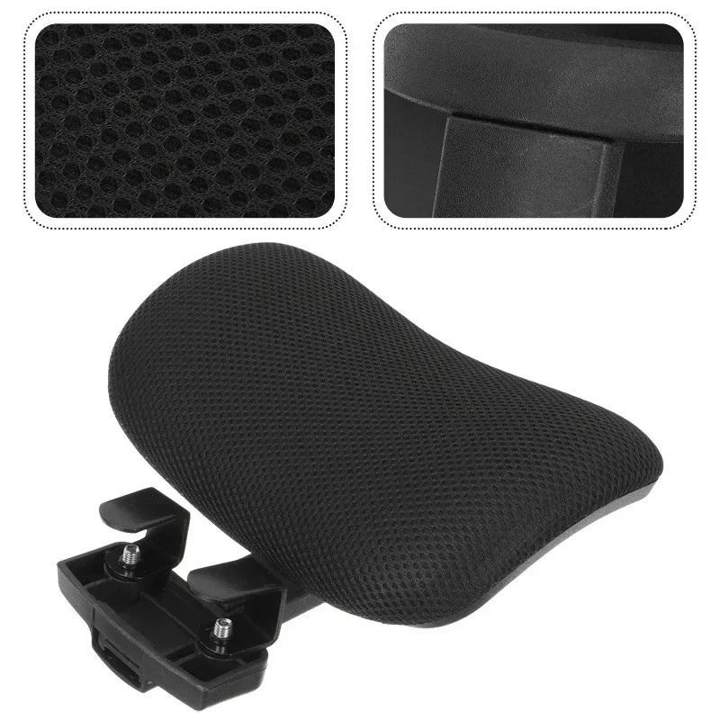 Adjustable Fabric Office Chair Headrest – Ergonomic Neck Support for Work
